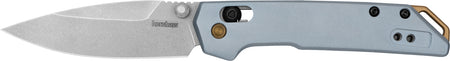 Kershaw 2051 Iridium EDC Mini 3" Folder Spear Point D2 Blade, Ice Blue Aluminum Handle with KVT Bearings
