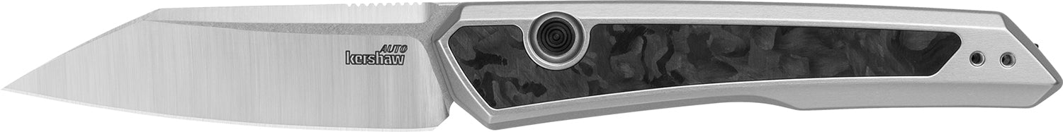 Kershaw 7050 Launch 20 Auto Folder 3" Reverse Tanto MagnaCut Blade, Black Gray Aluminum Carbon Fiber Handle