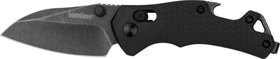 Kershaw 8337 Craze 2.35" Folder Reverse Tanto BlackWash 8Cr13MoV Blade, Black Textured GFN Handle with Bottle Opener