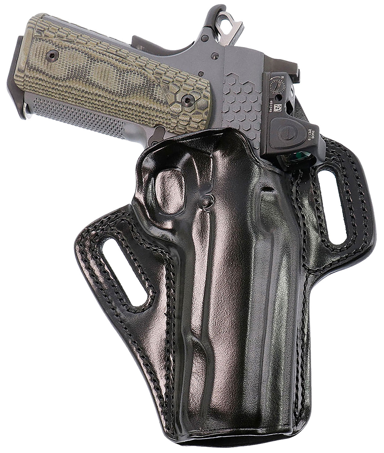 Galco CO2822RB Concealable 2.0 Outside Waistband Black Leather Holster Sig P365 Right Hand