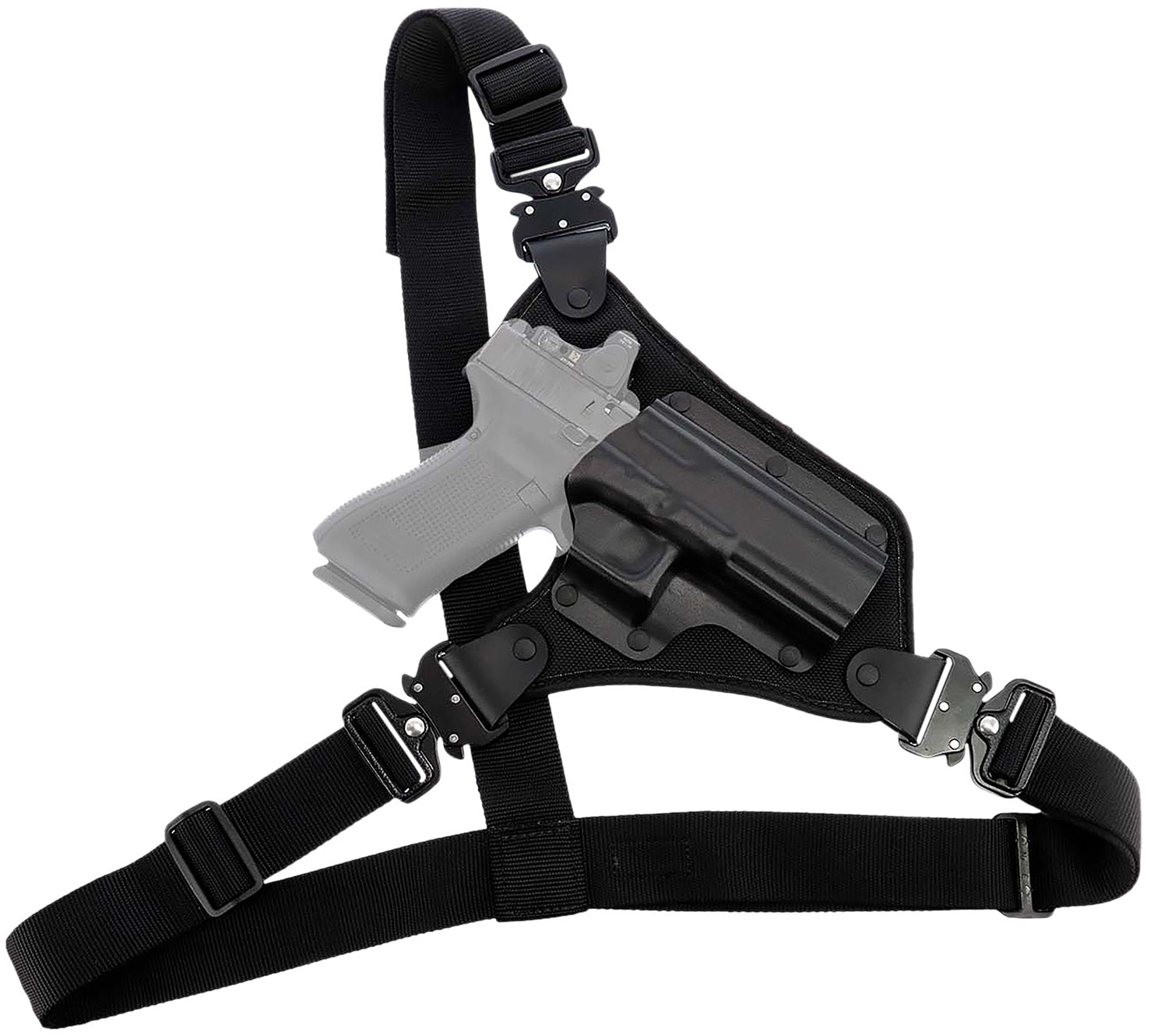 Galco HR872RB High Ready Chest Carry Holster Black Kydex/Nylon Glock 17 Gen 3-5