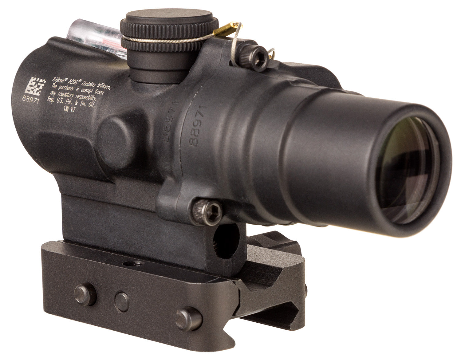 Trijicon ACOG TA44 400330 Matte Black Anodized 1.5x16mm Illuminated Red Circle with Dot Reticle