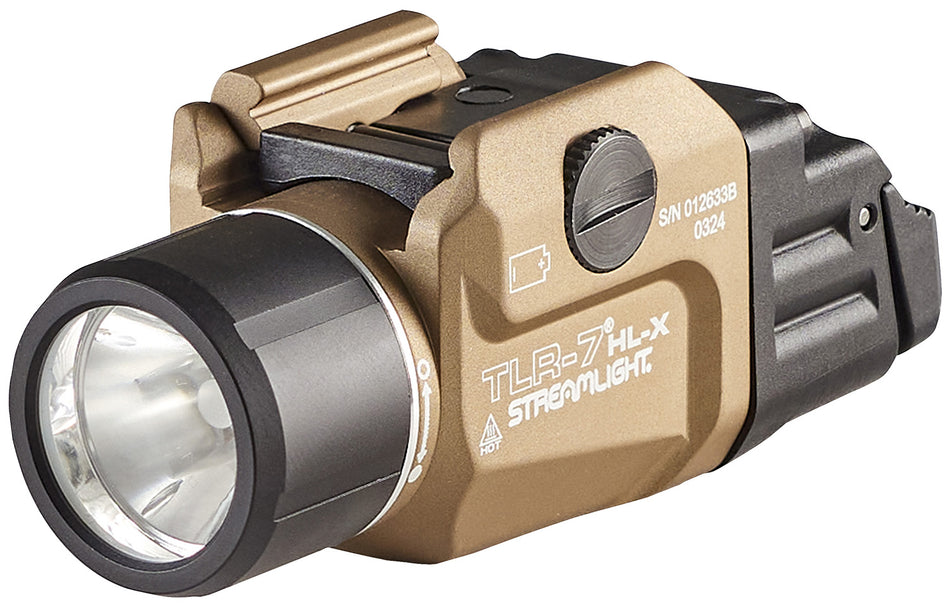 Streamlight TLR-7 HL-X USB Rechargeable Weapon Light FDE 1000 Lumens White LED