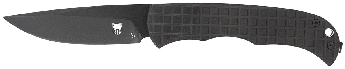 CobraTec Knives Cyclone 3" Flip Open Hidden Release Black TiCN D2 Blade, Black 6061-T6 Aluminum Frag Handle