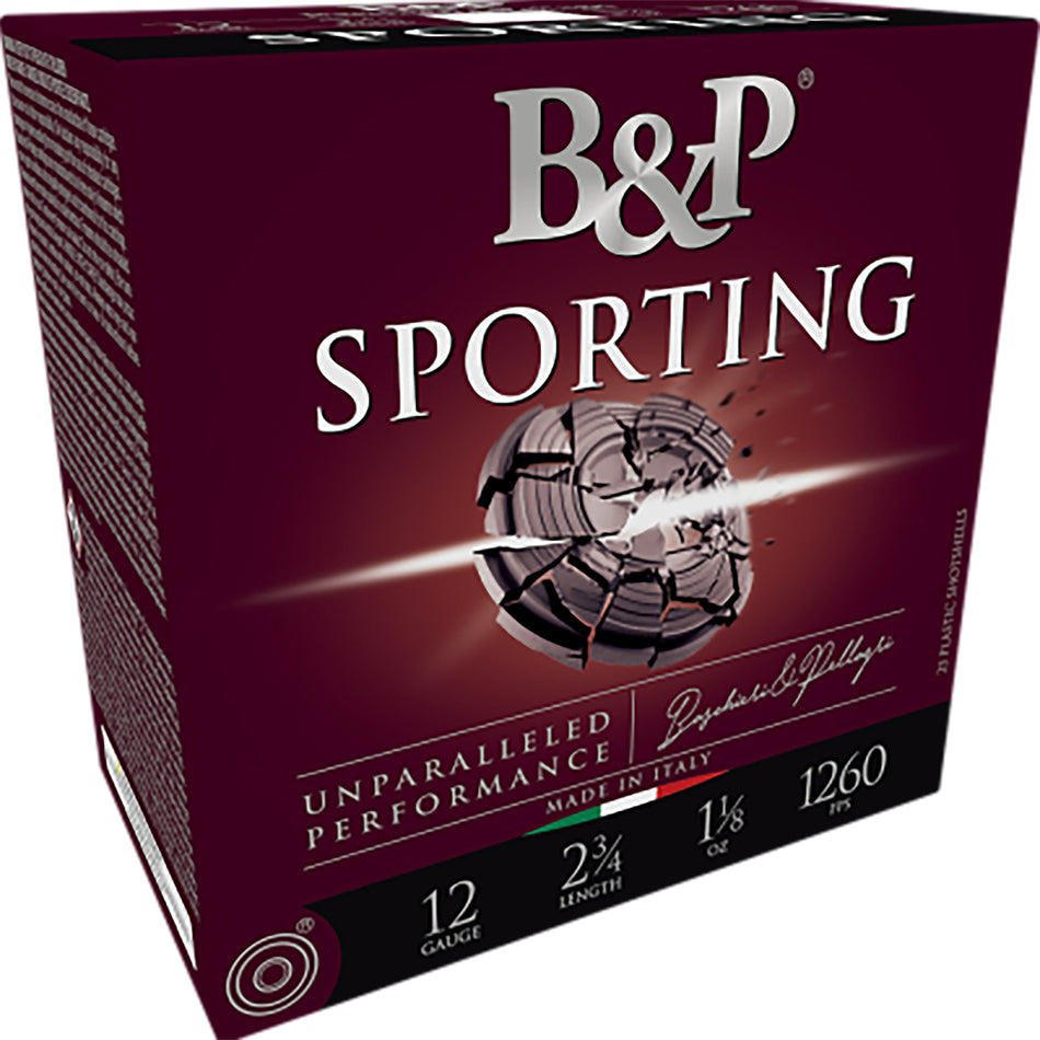 Baschieri and Pellagri 12 Gauge Shotgun Shells Competition Sporting Clay High Velocity #7.5 1 oz 2.75 in
