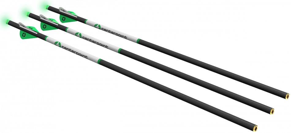 CenterPoint Crossbow Carbon Arrows w/Lighted Nocks 20" 400GR 3-Pack AXCCA203PK
