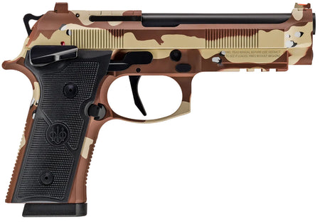 Beretta 92XI SAO 9mm Pistol, 4.7" Barrel, 18-Round Capacity, Cerakote Charcoal/Camo Finish