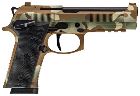 Beretta 92XI SAO 9mm Pistol, 4.7" Barrel, 10-Round Capacity, MultiCam Finish