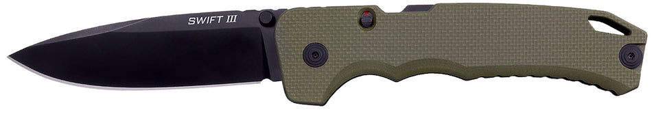 Cold Steel CSFL40AT Swift III 4" Folding EDC Knife CPM M4 Blade, OD Green G10 Handle with Presentation Box