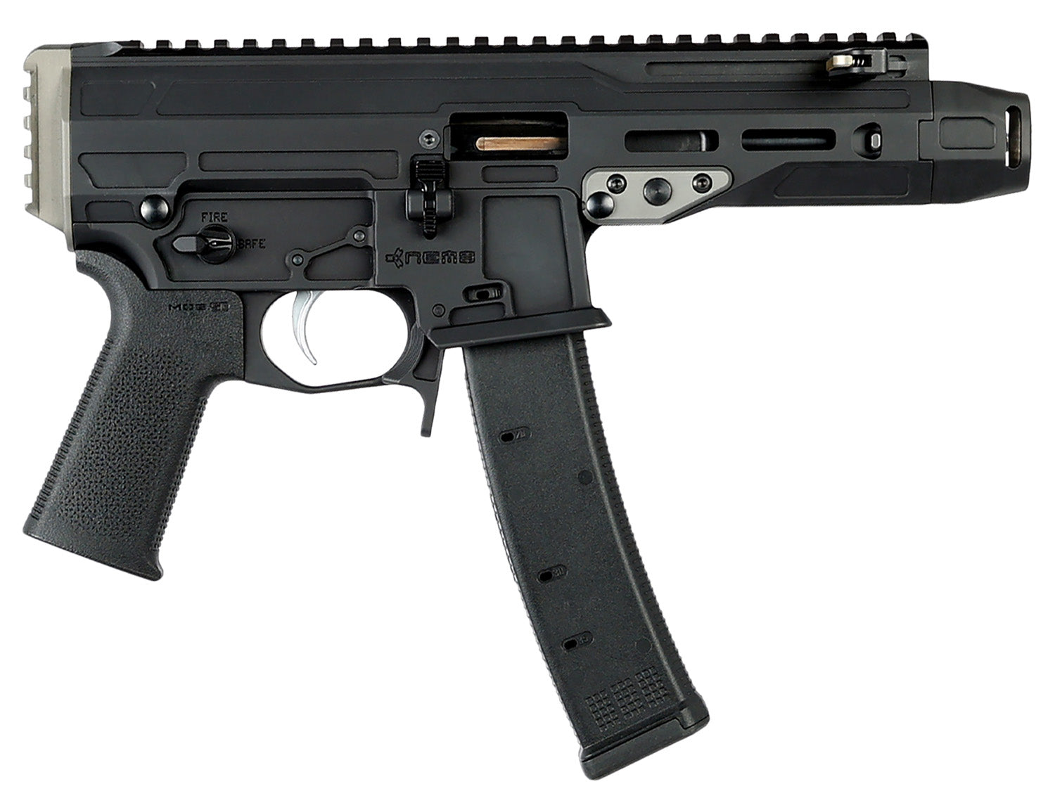 Nemo Arms MNG9MMC Mongoose 9mm Luger 35+1 5.80" Black Barrel & Receiver w/Picatinny Rail, Black Grip, Ambidextrous