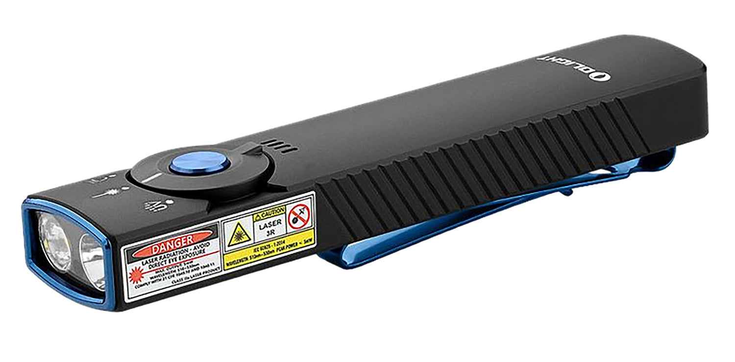 Olight ARKFELDPRO3RBKCW Arkfeld Pro Black 1,300 Lumen White LED Green Laser and UV EDC Light