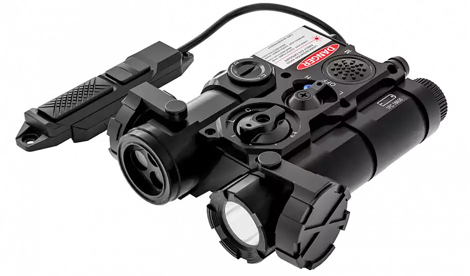 AGM WLAD 1B Black Coaxial Dual Laser Green Visible IR Pointer Illuminator 300 Lumen LED WLAD-CLA1-B1