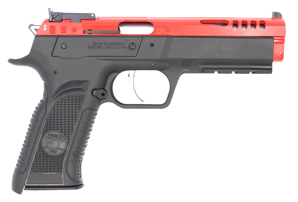 Tanfoglio TFFORCE22 Force .22 LR, 10+1 Capacity, 4.40" Stainless Barrel, Red Ported Slide, Picatinny Rail Frame