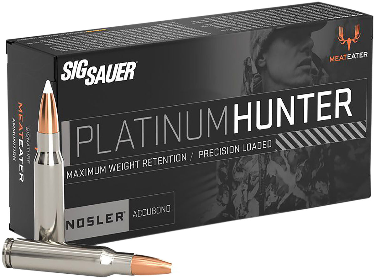 Sig Sauer .300 Winchester Mag Rifle Ammo Platinum Hunter Nosler AccuBond Bonded Polymer Tip PolyTip 180 grain 