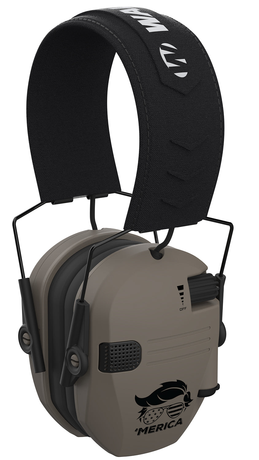 Walker's Razor Merica Electronic Hearing Protection Muff Polymer Flat Dark Earth