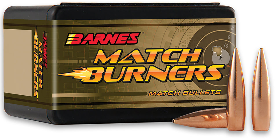 Barnes Match Burners 22Cal 77 Grain Boat Tail Match Bullets 100 Per Box