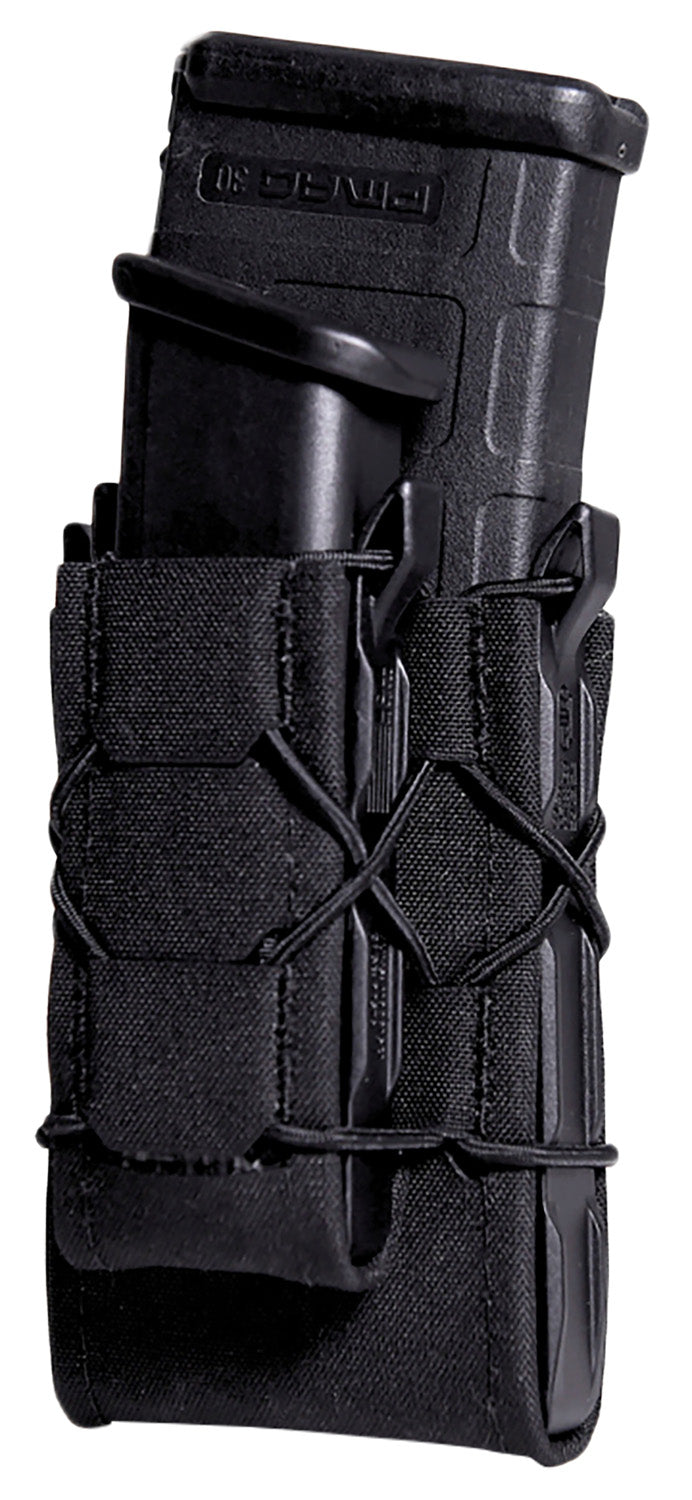HSGI 24DD00BK Gen 2 Double Decker TACO Black Nylon Laminate MOLLE Rifle & Pistol Mag Pouch