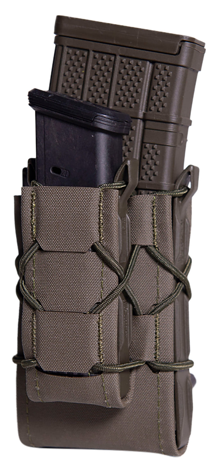 HSGI 24DD00OD Gen 2 Double Decker TACO OD Green Nylon Laminate MOLLE Rifle & Pistol Mag Pouch