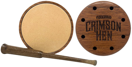 Foxpro Crimson Ceramic Friction Pot Call - Turkey Sounds, Cherry Wood Body