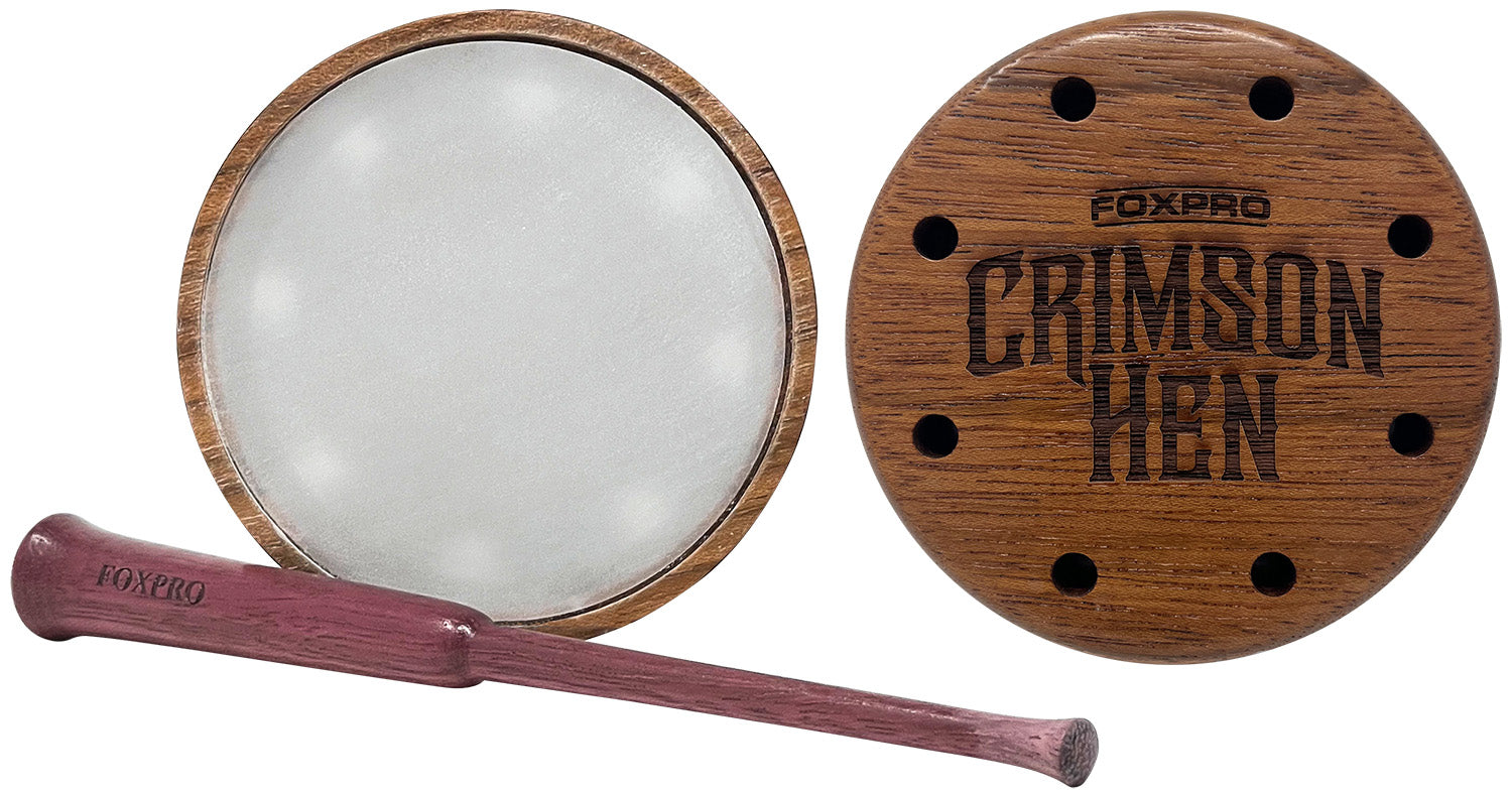 Foxpro Crimson Crystal Friction Pot Call - Turkey Sounds, Cherry Wood