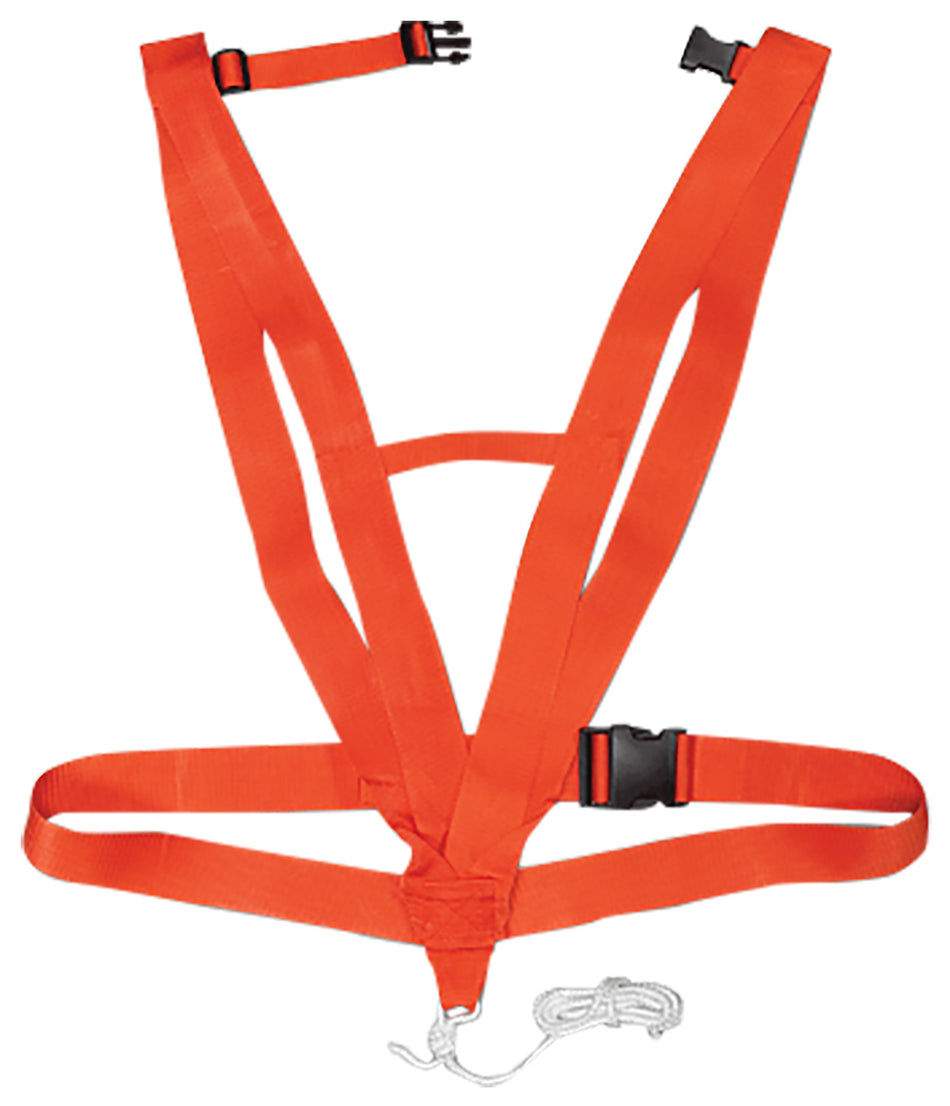 Hunters Specialties HS02019 Adjustable Deer Drag Harness with Rope Orange