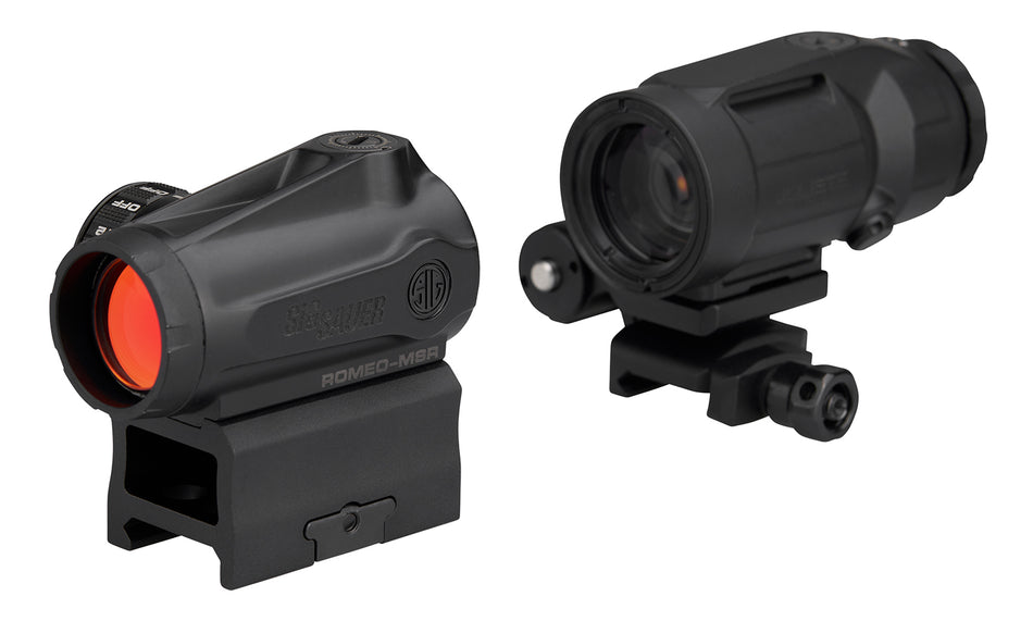 Sig Sauer SORJMSR501 RomeoMSR Gen II and Juliet5 Magnifier Combo Kit Black 1x20mm/5x42mm
