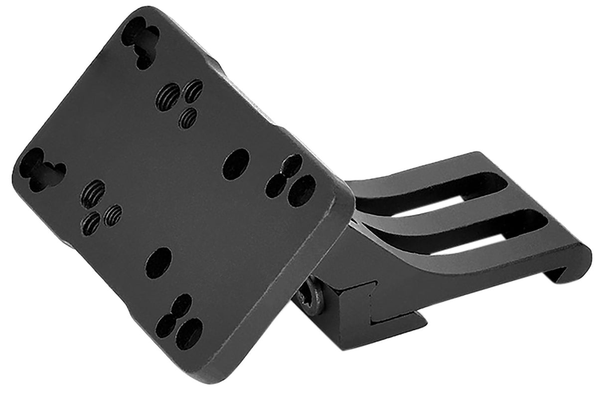 Warne 6110MR Right Hand 45 Degree Reflex Sight Offset Mount Black Aluminum Fits RMR/Holosun/Vortex