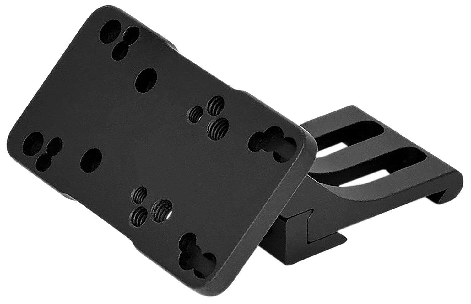 Warne 6110ML Left Hand 45 Degree Reflex Sight Offset Mount Black Aluminum Fits RMR/Holosun/Vortex