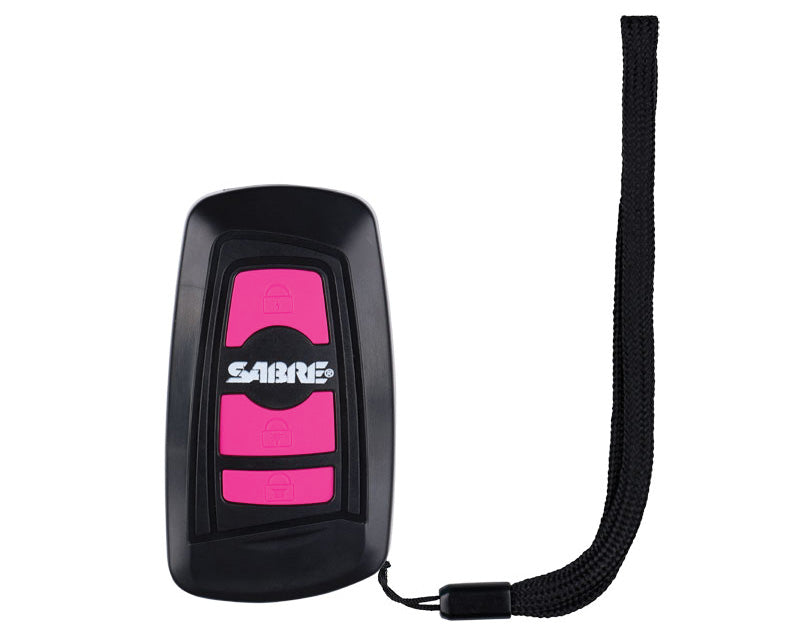 Sabre Key Fob Stun Gun 3-In-1 Alarm and 70 Lumen Light Pink