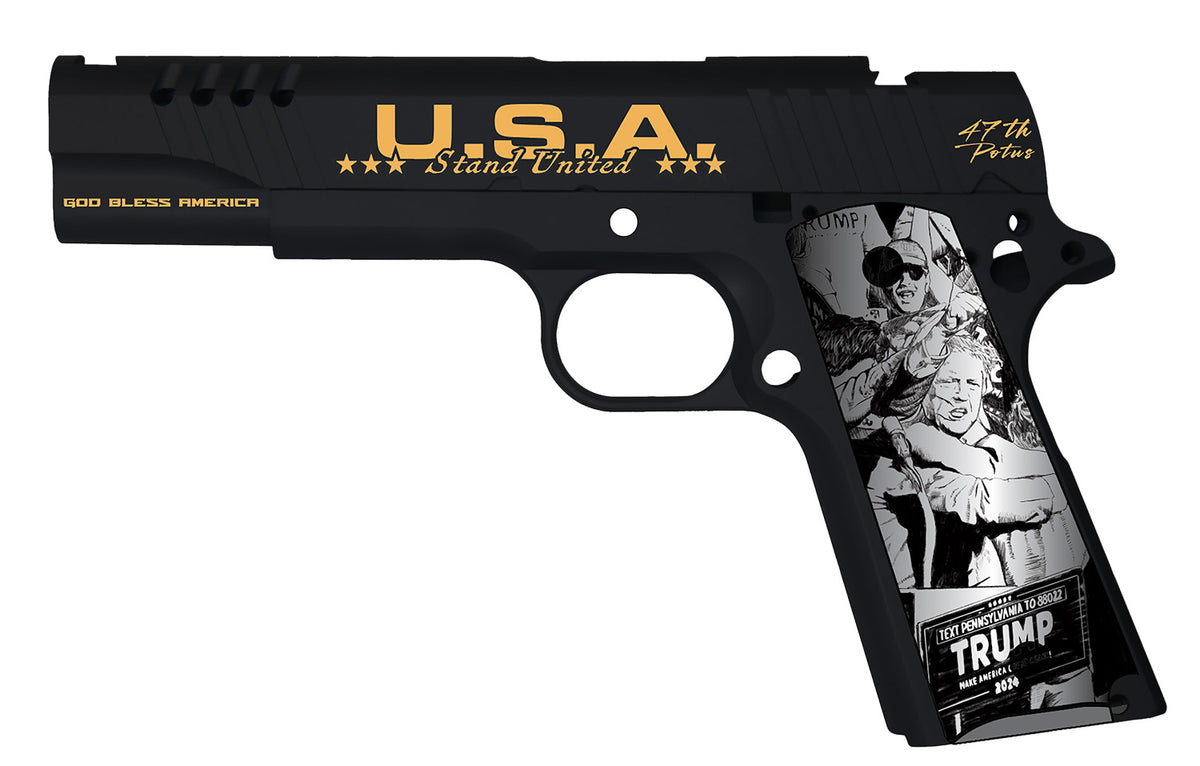 Auto-Ordnance 1911TCAC18 Trump Fight Edition .45 ACP 5" Pistol, Black/Gold, 7-Round