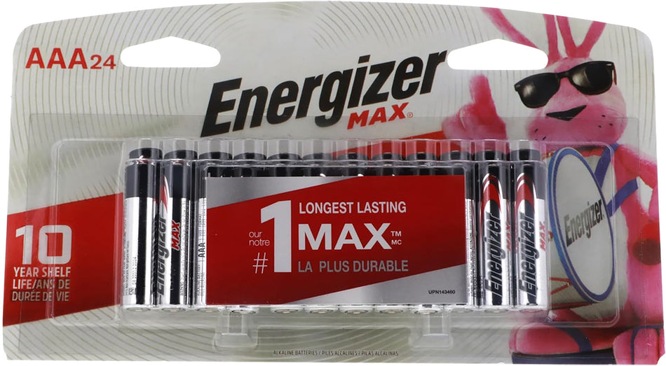 Energizer MAX AAA Batteries E92BP24E4 1.5V Alkaline 24-Count
