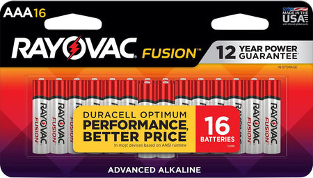 Rayovac AAA High Energy Alkaline Battery Pack 1.5 Volts 16 Count