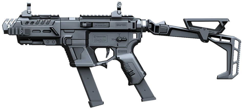 Recover Tactical PIXPBFST01 P-IX Plus Basic PG9 Black Folding Stock with Metal Front Guard