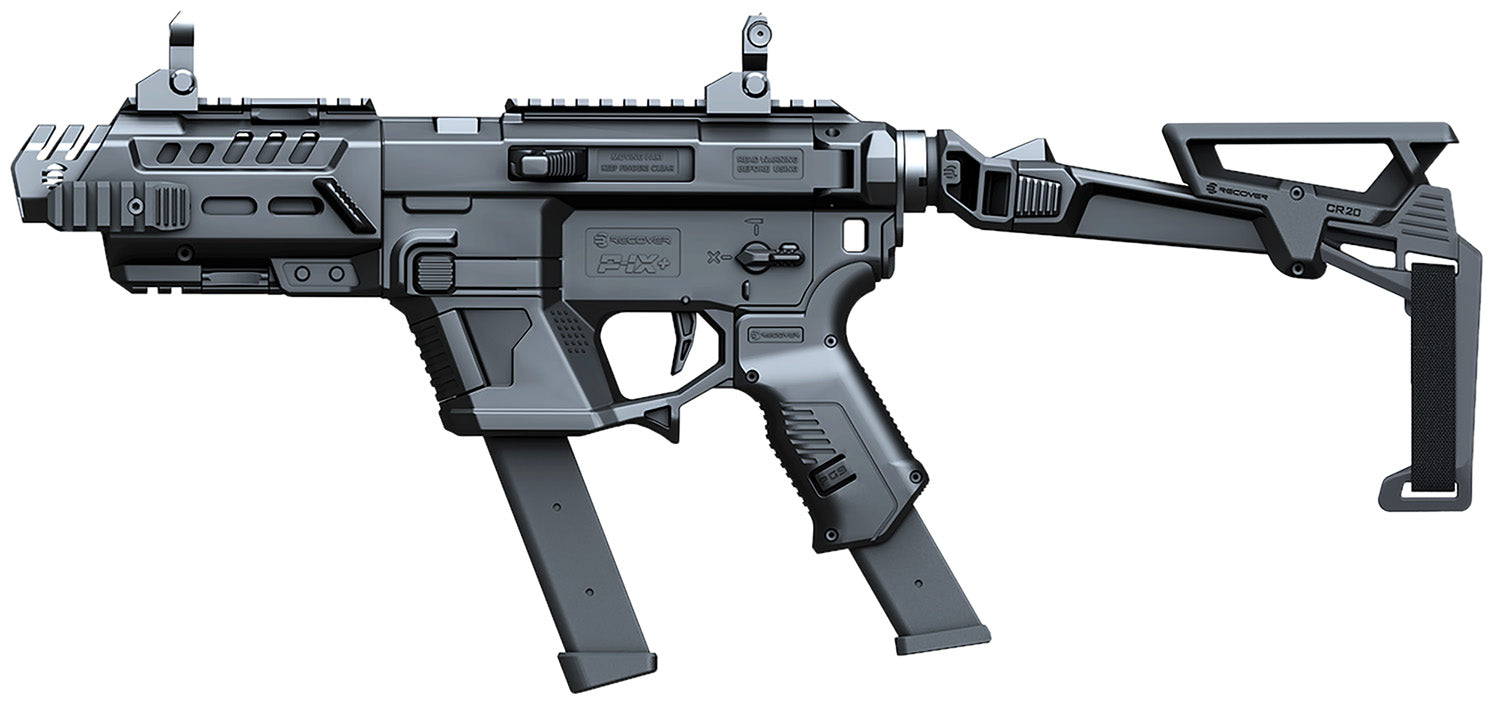 Recover Tactical PIXPBFBR01 P-IX Plus Basic PG9 Black Folding Brace with Metal Front Guard