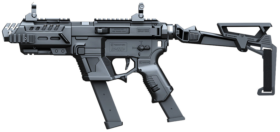Recover Tactical PIXPBFBR01 P-IX Plus Basic PG9 Black Folding Brace with Metal Front Guard