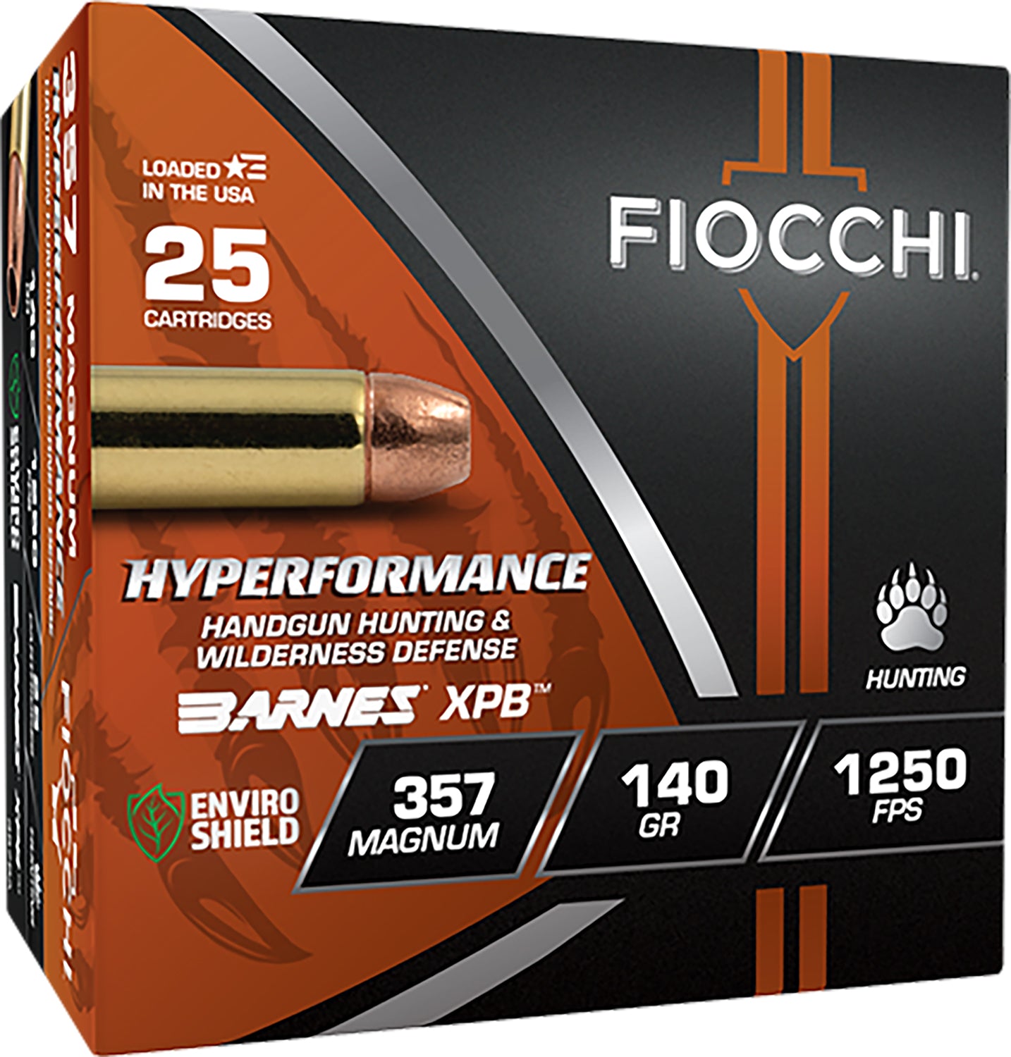 Fiocchi .357 Magnum Handgun Ammo Hyperformance Hunt XPB Jacketed Hollow Point CSHP 140 grain 