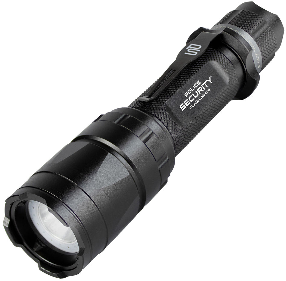 Police Security 98868 Trac Tact-R 1000 Lumen Rechargeable Tactical Flashlight Black