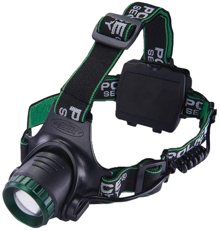 Police Security 98730 Blackout-R 1000 Lumen Rechargeable Headlamp Black