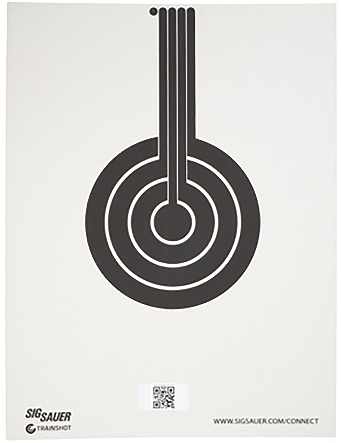 Sig Sauer SCT350 Replacement Bullseye Hanging Conductive Target Black/White