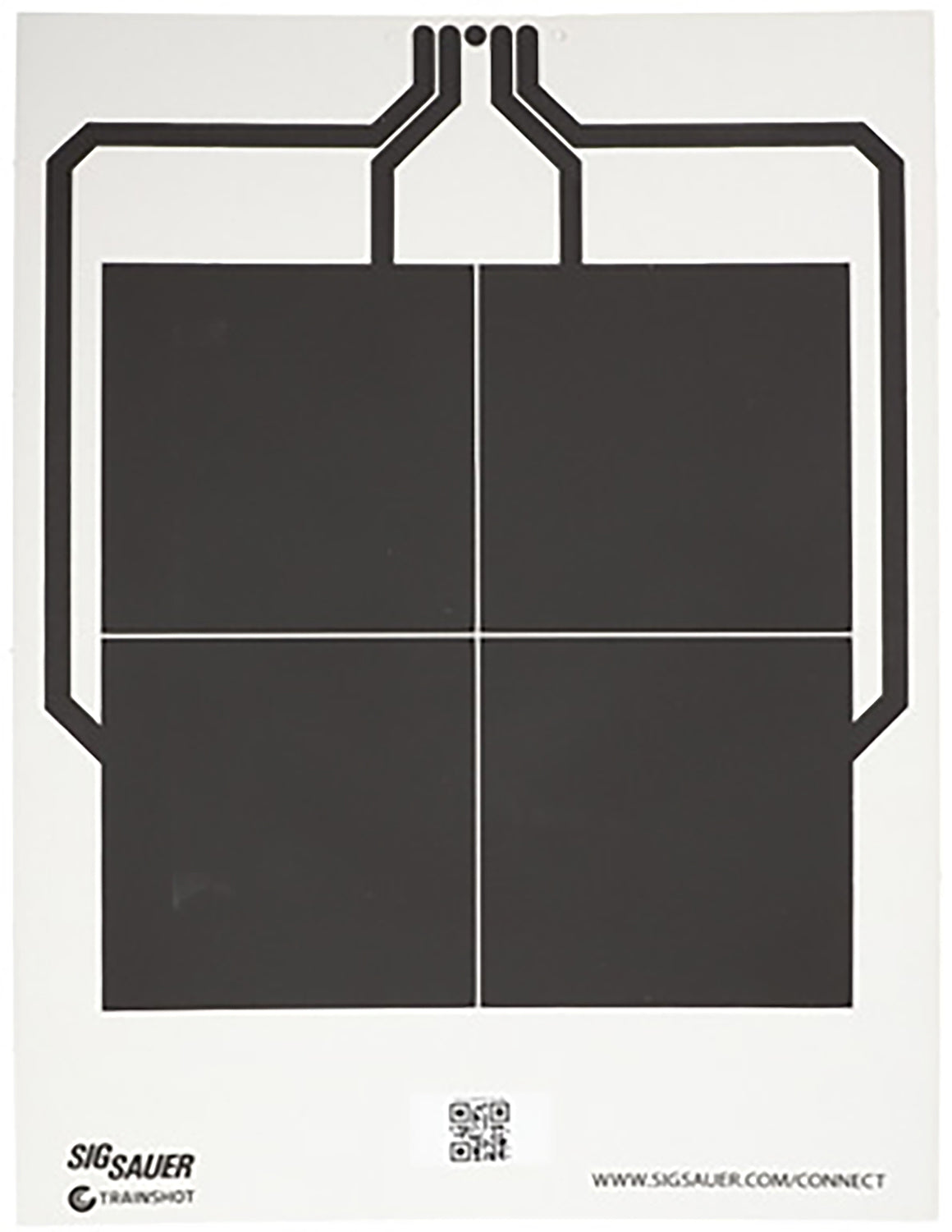 Sig Sauer SCT356 Replacement 4 Square Hanging Conductive Target Black/White