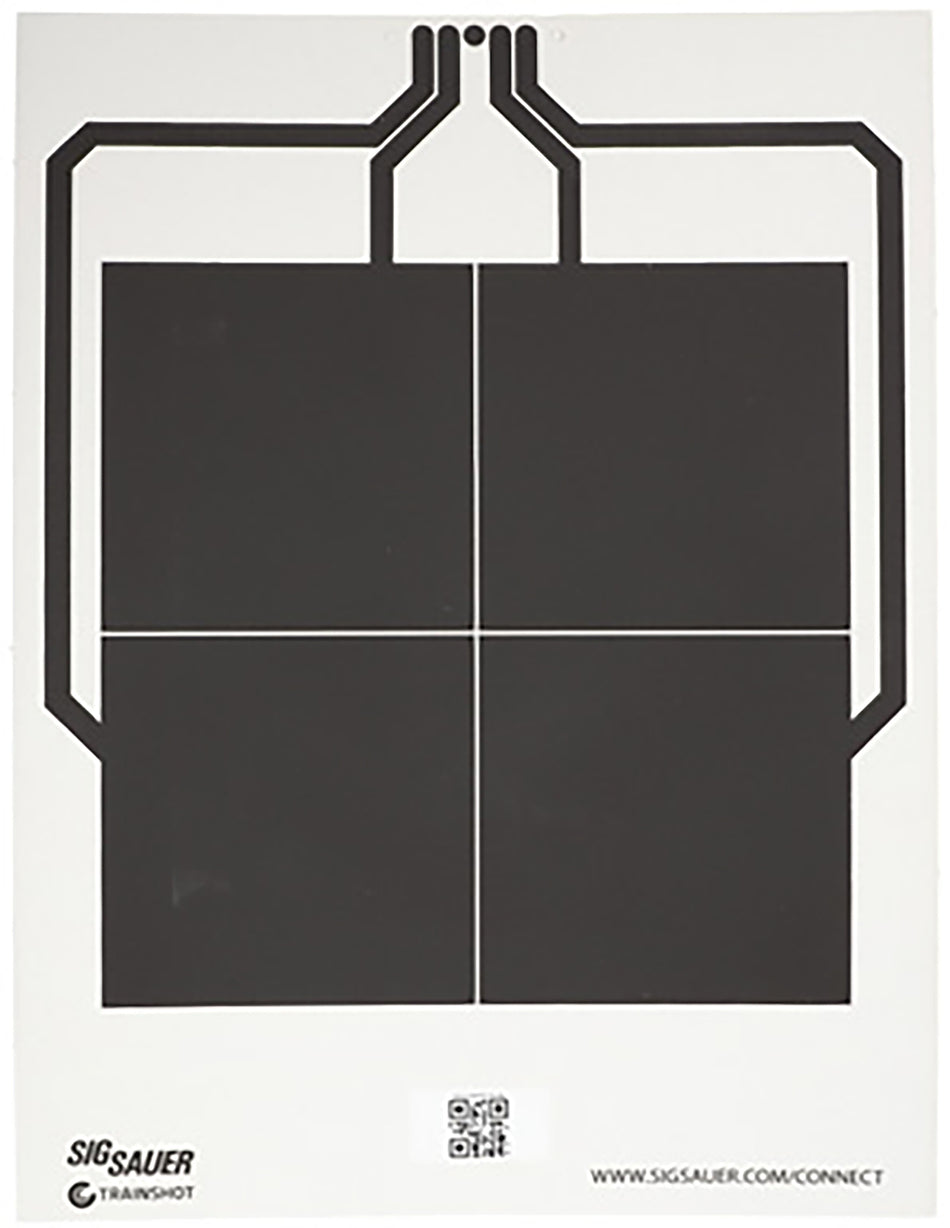 Sig Sauer SCT356 Replacement 4 Square Hanging Conductive Target Black/White