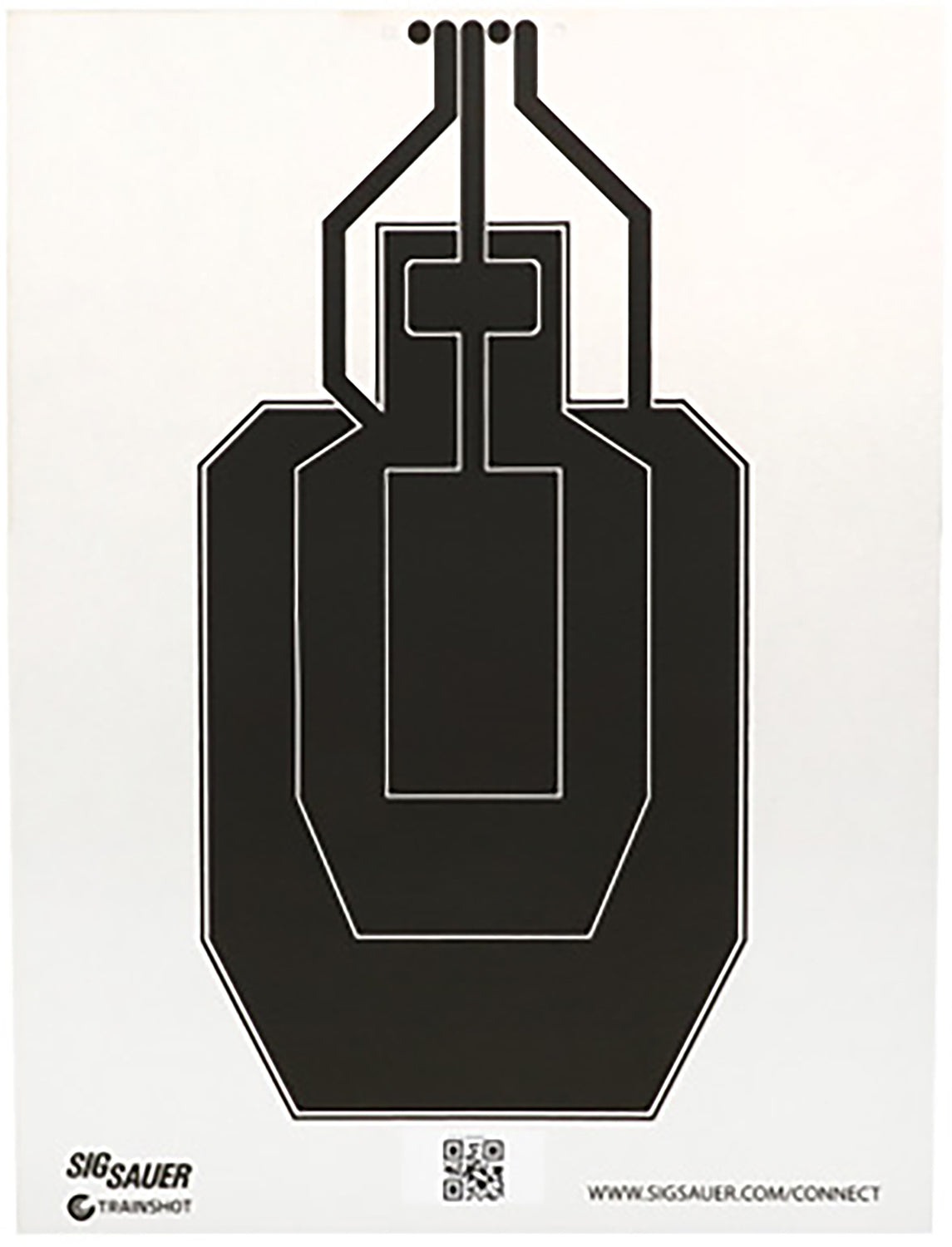Sig Sauer SCT358 Replacement USPSA Hanging Conductive Target Black/White