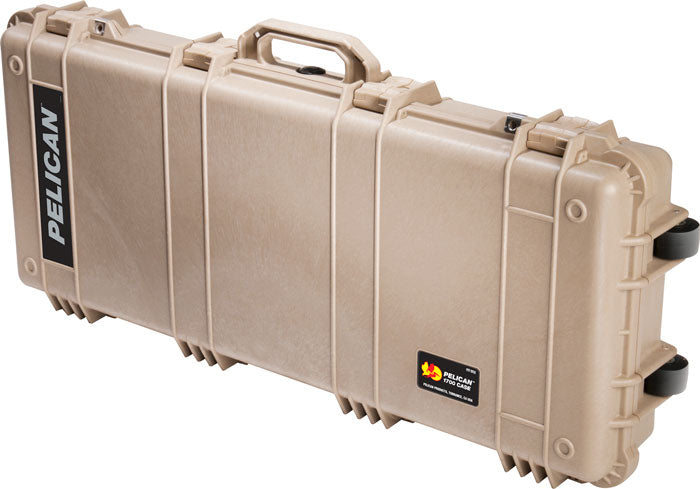 Pelican 1700 Tan Wheeled Hard Case with 3 Pc Foam for 34" Firearms