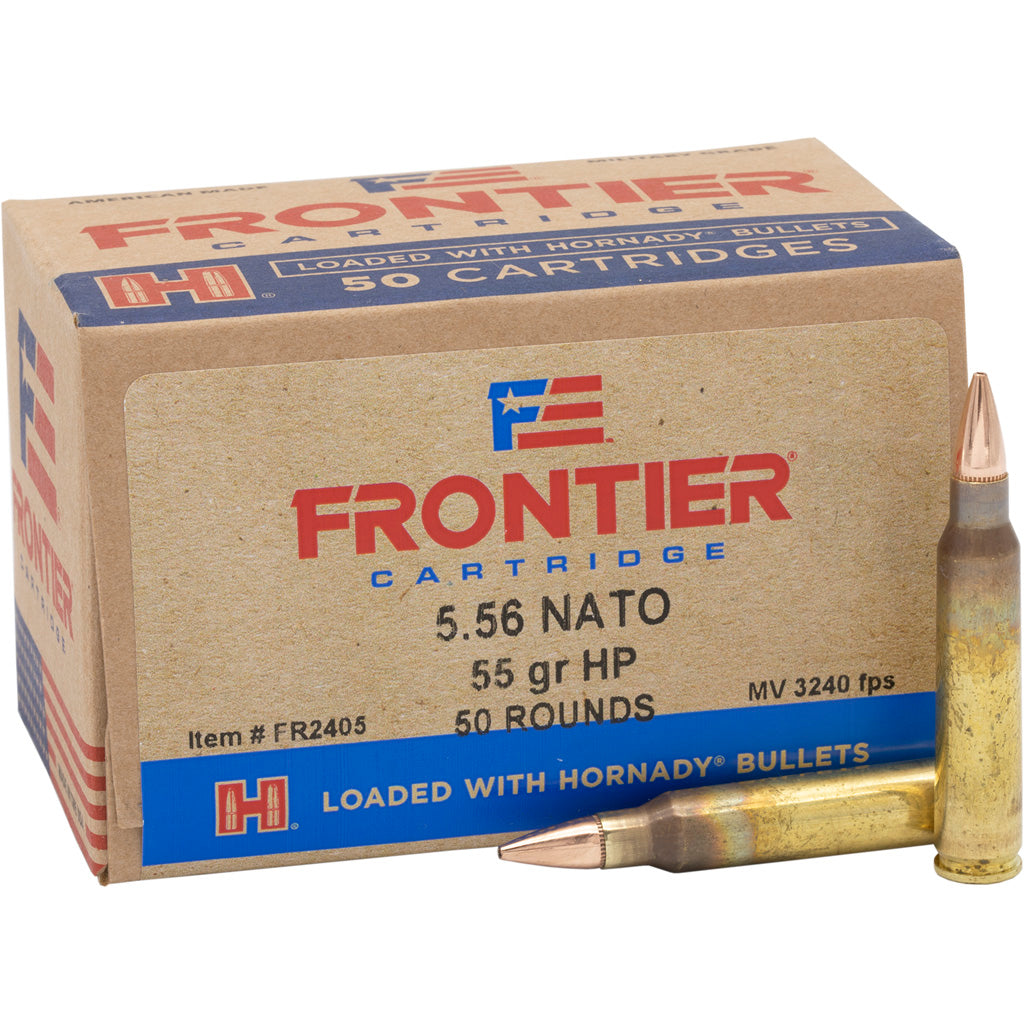 Hornady 5.56x45mm NATO FR2405 Frontier Cartridge Hollow Point Match 55 Grain