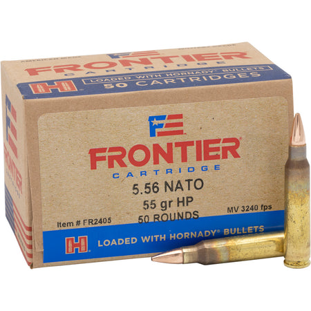 Hornady 5.56x45mm NATO FR2405 Frontier Cartridge Hollow Point Match 55 Grain