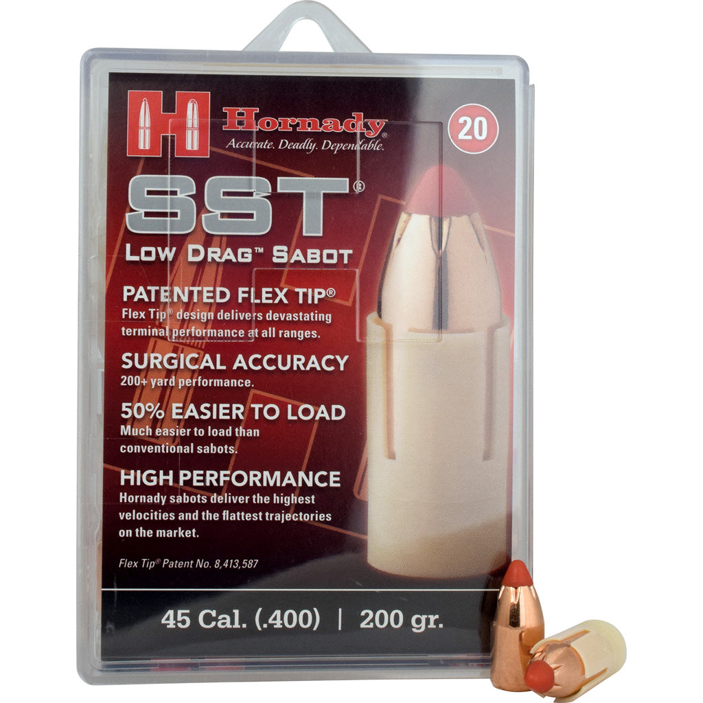 Hornady 45 Cal. 200 gr. SST Low Drag Muzzleloading Sabots with Bullets 20 rd.