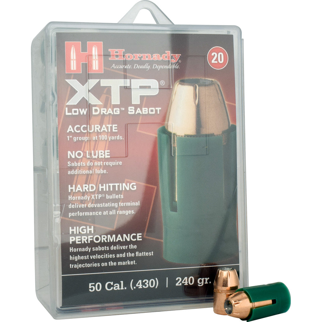 Hornady 50 Cal. 240 gr. XTP Muzzleloading Sabots with Bullets 20 rd.