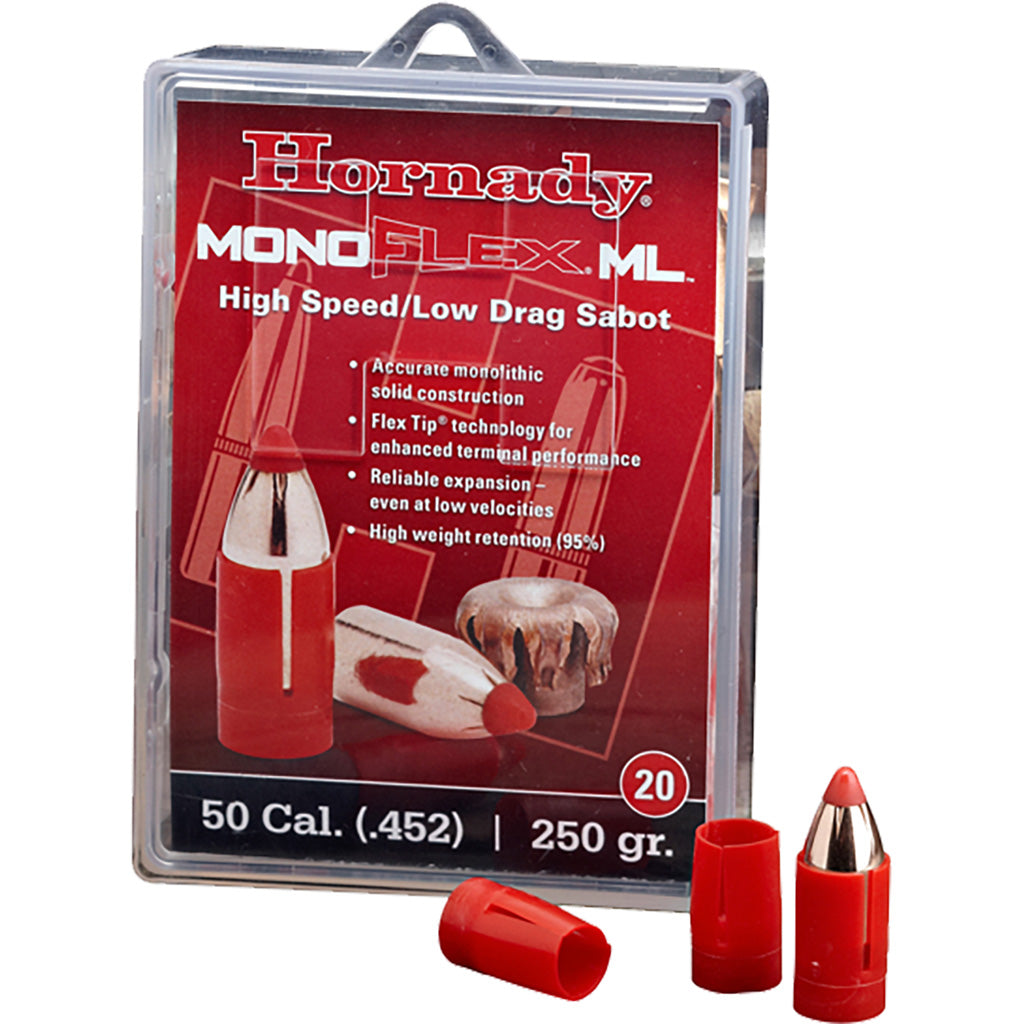 Hornady 50 Cal. 250 gr. Monoflex Low Drag Muzzleloading Sabots with Bullets 20 rd.