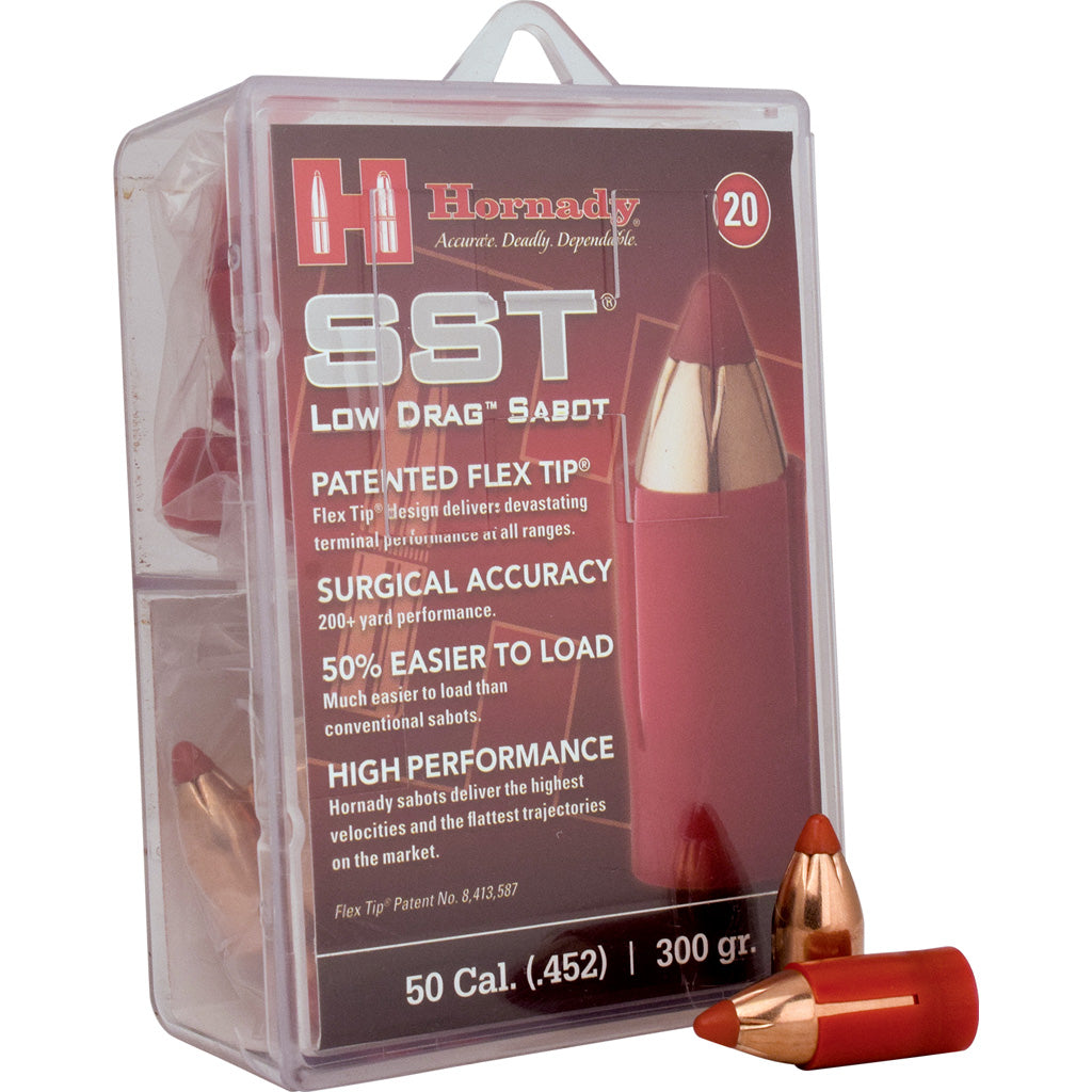 Hornady 50 Cal. 300 gr. SST Low Drag Muzzleloading Sabots with Bullets 20 rd.