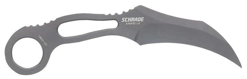 BTI Schrade Boneyard CLR Karambit Fixed Blade Knife Stainless Handle